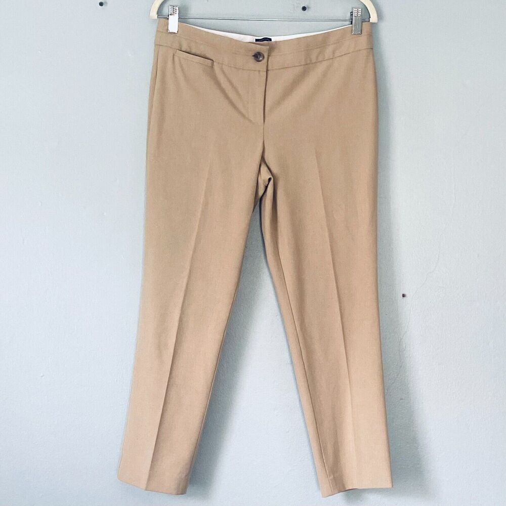 Talbots Pants Size 10 Petite Tan Signature Trousers Office Business Preppy